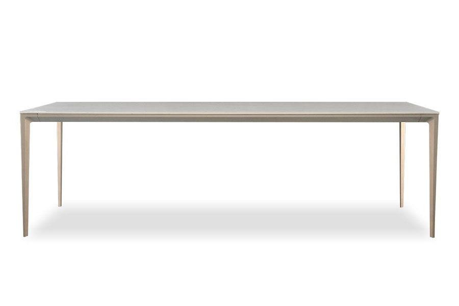 Cayman Dining Table by Mobital, showing front view of cayman dining table.