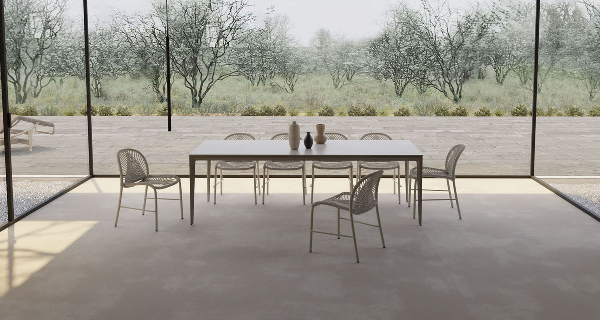 Cayman Dining Table by Mobital, showing cayman dining table in live shot.