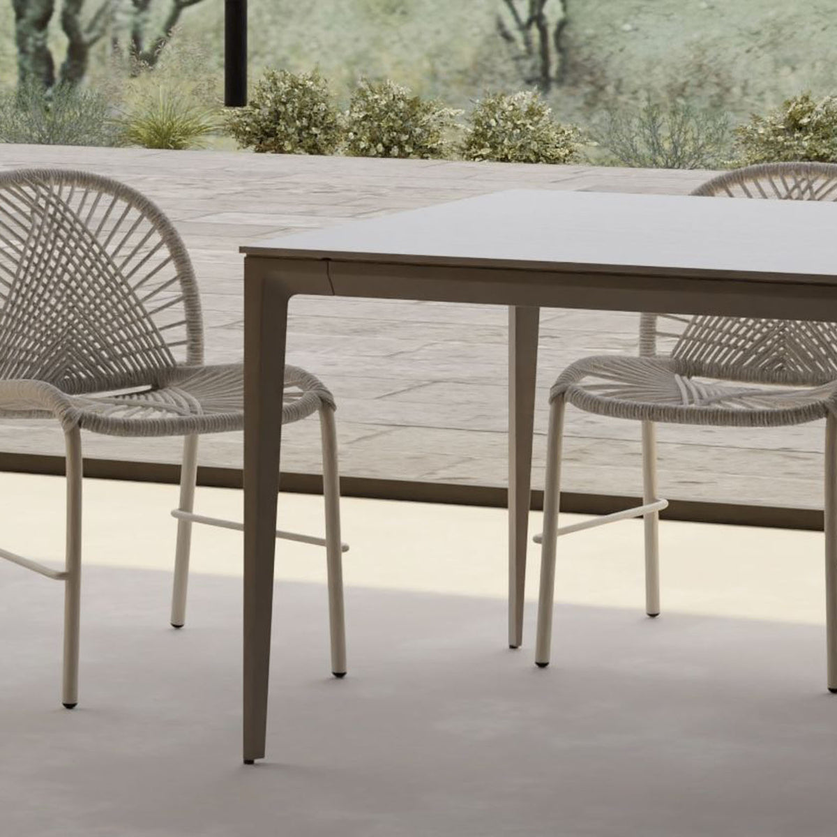 Cayman Dining Table by Mobital, showing cayman dining table in live shot.