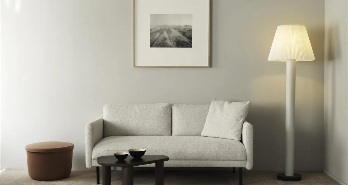 Cellu Floor Lamp by Normann Copenhagen, showing cellu floor lamp in live shot.