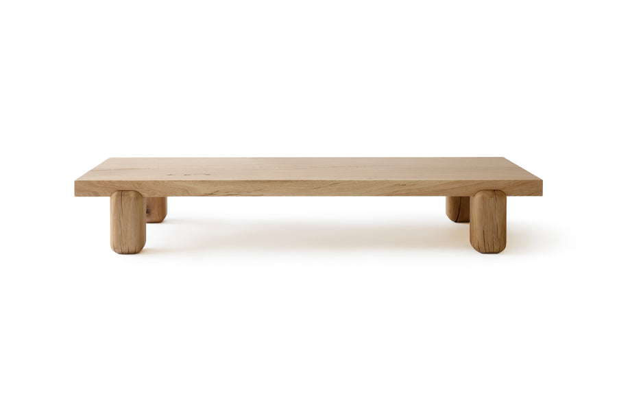 Centenniale Coffee Table by Nikari, showing front view of contenniale coffee table in oak wood.