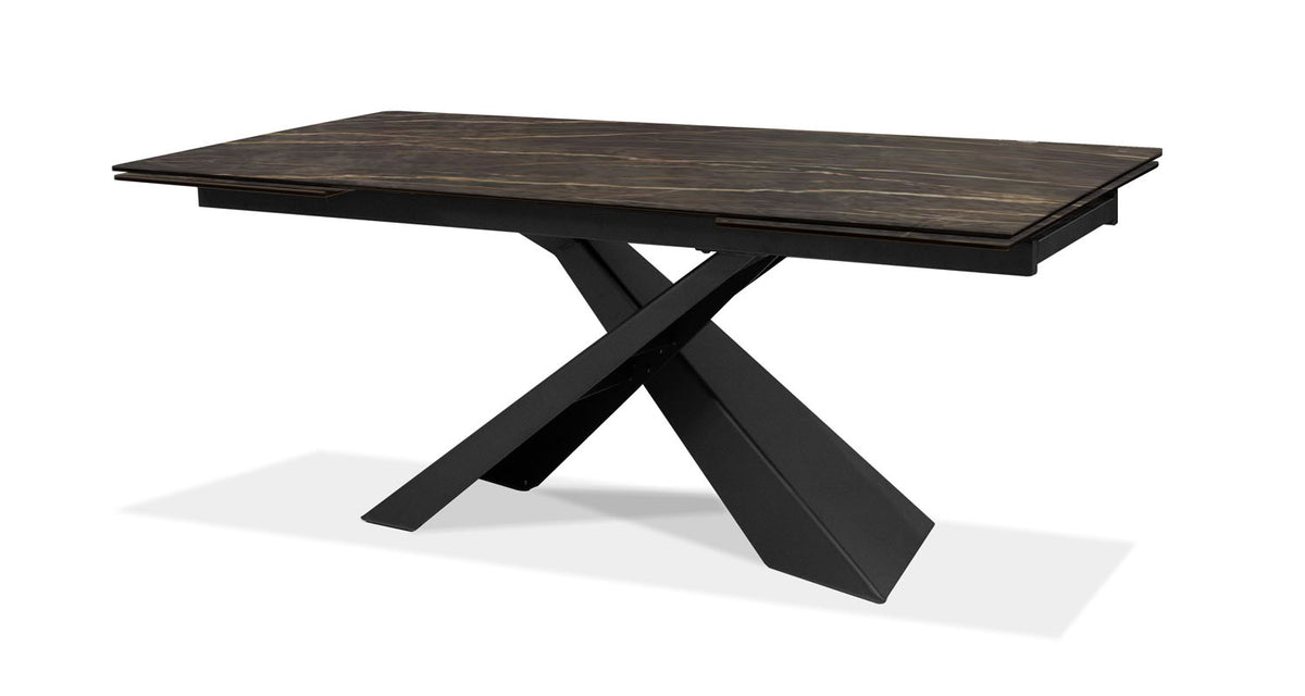 Century Extension Dining Table by Mobital, showing angle view of century extension dining table.