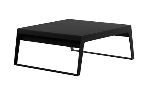 Chill-Out Dual Height Coffee Table by Cane-Line - Double Sided/Lava Grey Aluminum.