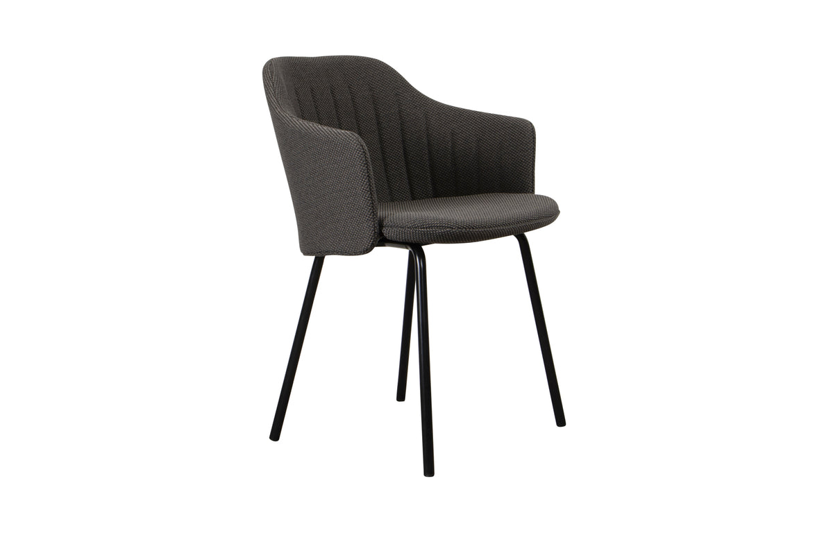 Choice 4 Legs Outdoor Chair by Cane-Line - Dark Grey Focus Cushion Set.