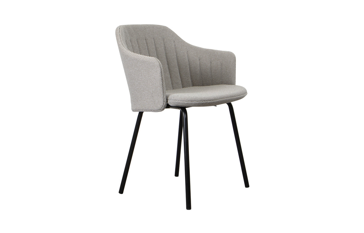 Choice 4 Legs Outdoor Chair by Cane-Line - Light Grey Focus Cushion Set.