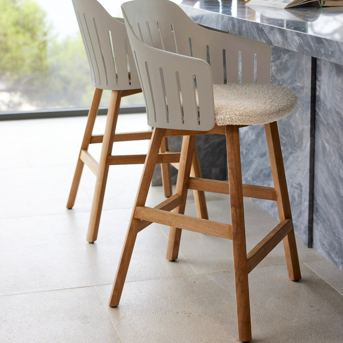 Choice Indoor Wood Chair by Cane-Line, showing choice indoor wood chairs in live shot.