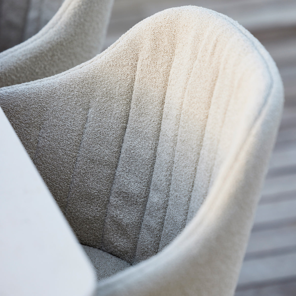 Choice Sled Outdoor Chair by Cane-Line, showing closeup view of choice sled outdoor chairs in live shot.
