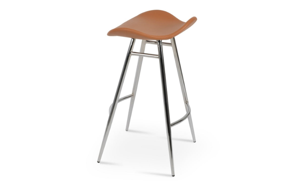 Falcon Galata Stool by SohoConcept - Chrome, Caramel PPM-S.