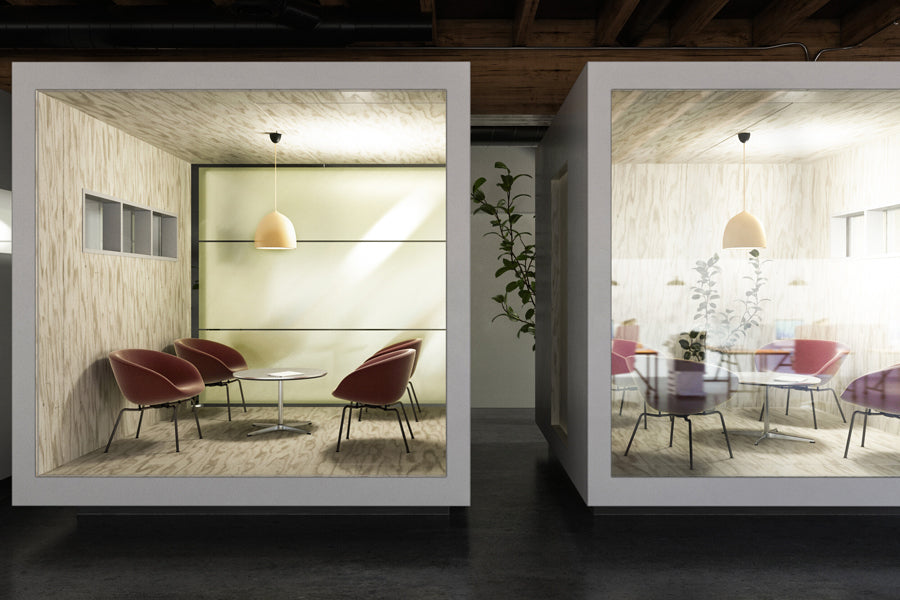 Circular Coffee Table by Fritz Hansen, showing circular coffee tables in live shot.