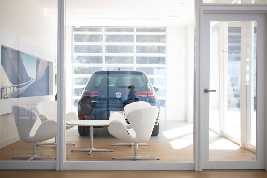 Circular Coffee Table by Fritz Hansen, showing circular coffee table in live shot.