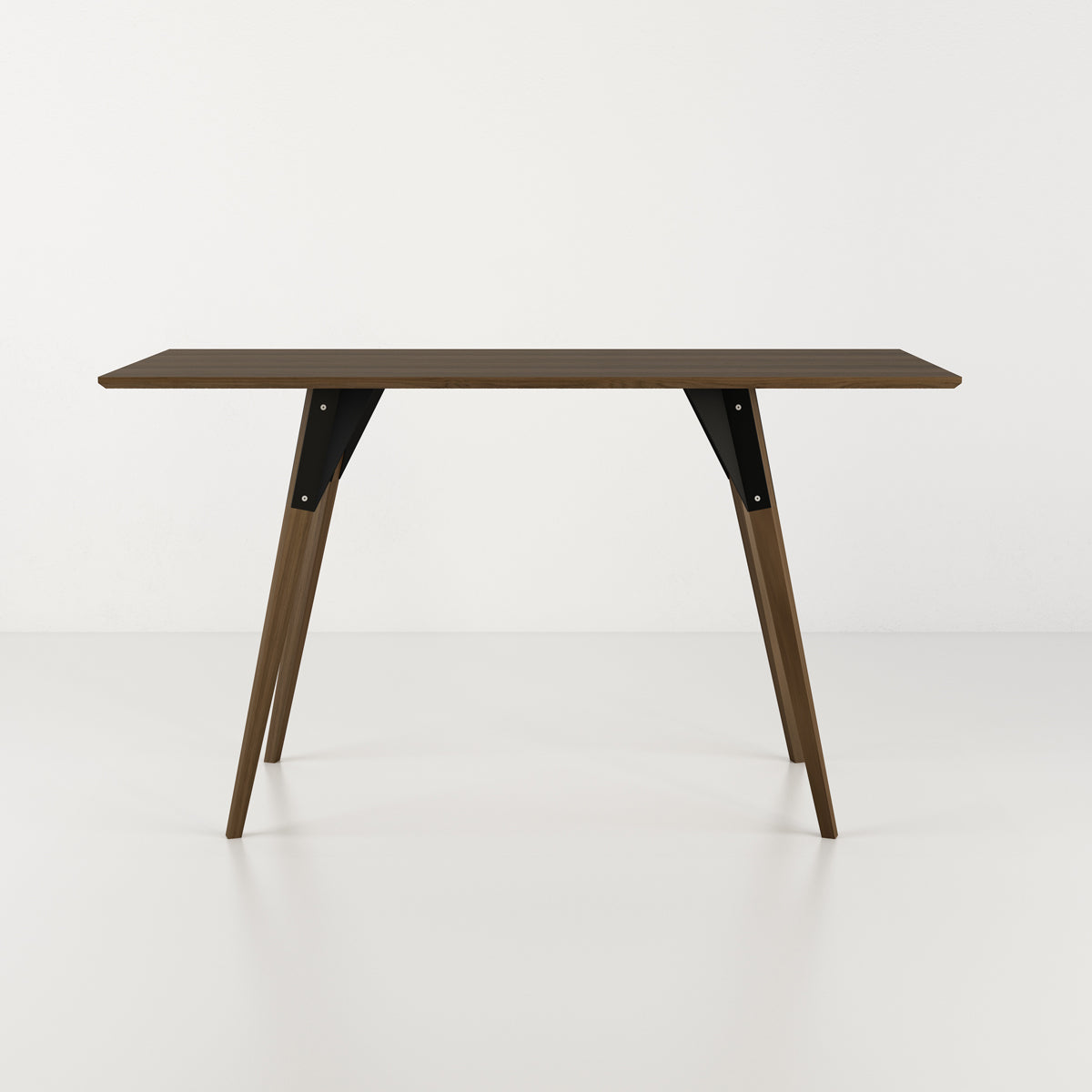 Clarke Desk by Tronk Design, showing front view of clarke desk in live shot.