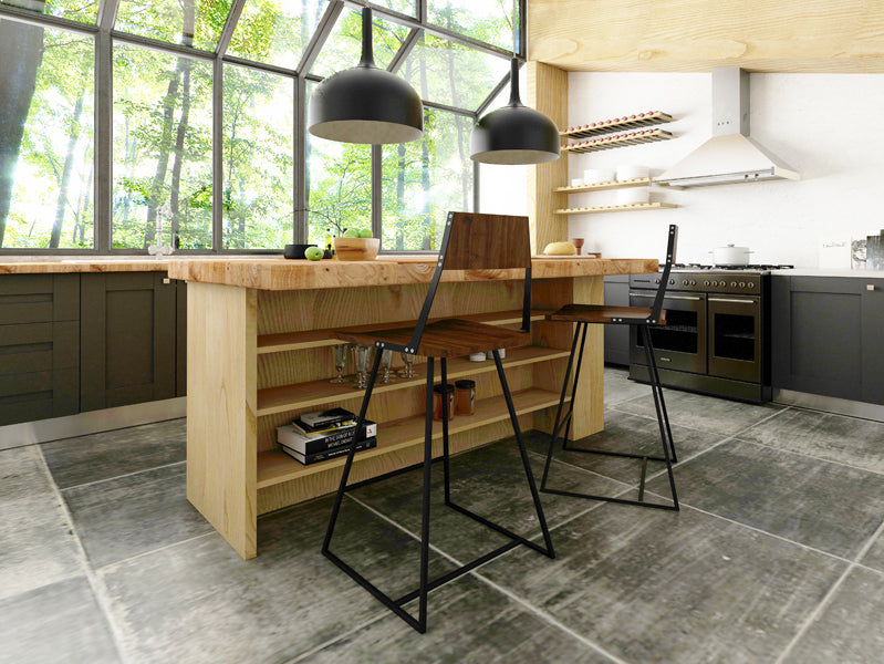 Clarkester Stool by Tronk Design, showing clarkester stools in live shot.