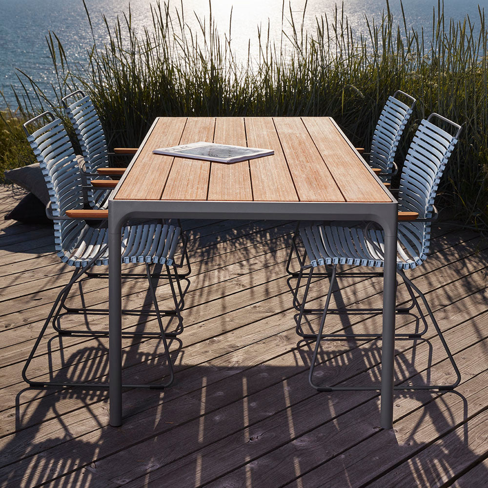 Click Dining Chair by Houe, showing click dining chairs in live shot.