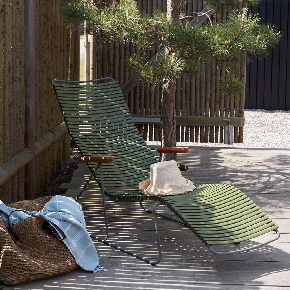 Click Outdoor Sunchair by Houe, showing click outdoor sunchair in live shot.