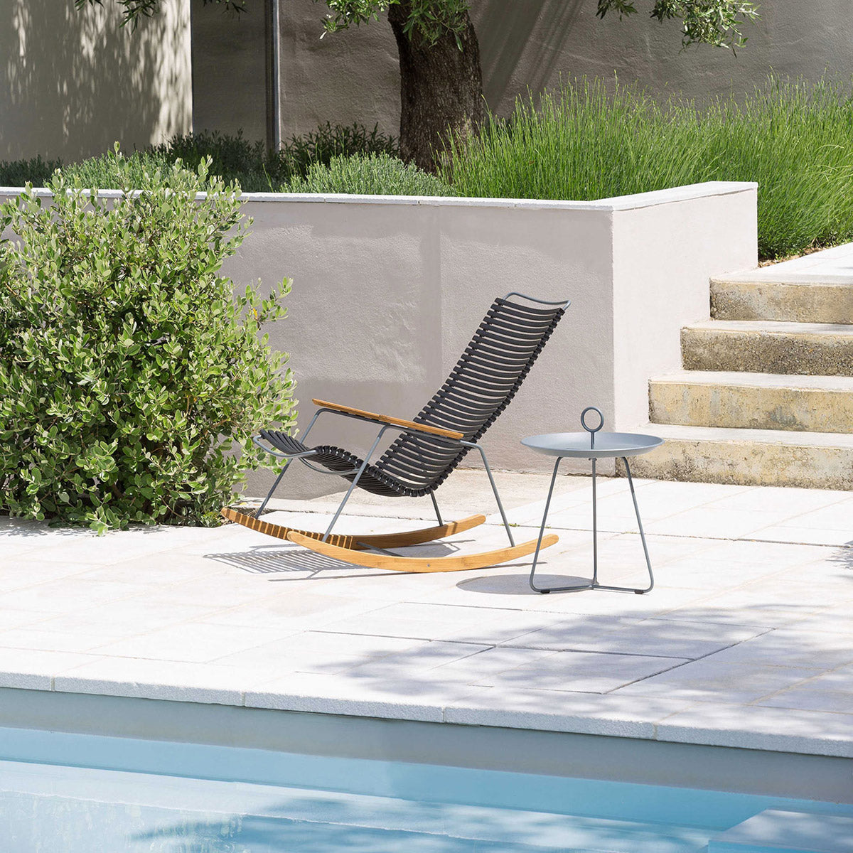 Click Rocking Chair by Houe, showing click rocking chair in live shot.