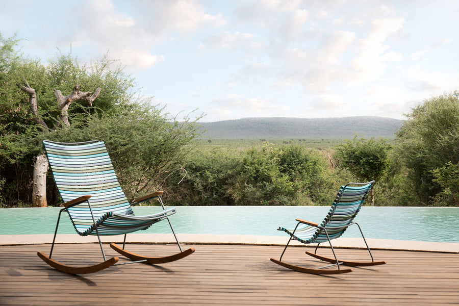 Click Rocking Chair by Houe, showing click rocking chairs in live shot.