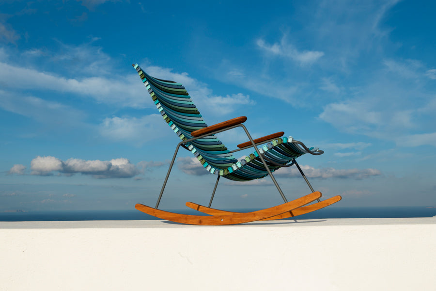 Click Rocking Chair by Houe, showing click rocking chair in live shot.