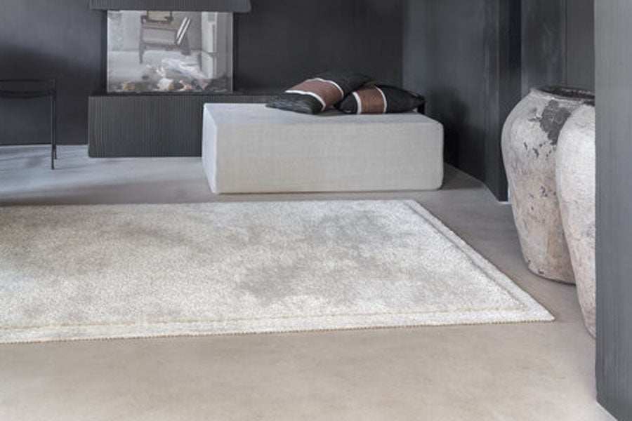 Cloud Woven Rug by Ligne Pure, showing cloud woven rug in live shot.
