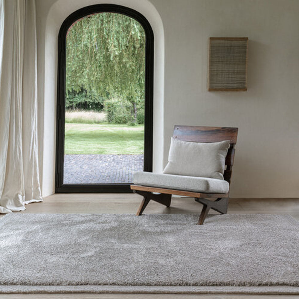 Cloud Woven Rug by Ligne Pure, showing cloud woven rug in live shot.