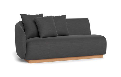 Como One Arm Sectional Sofa by Harbour - Left, Grafito Panama.