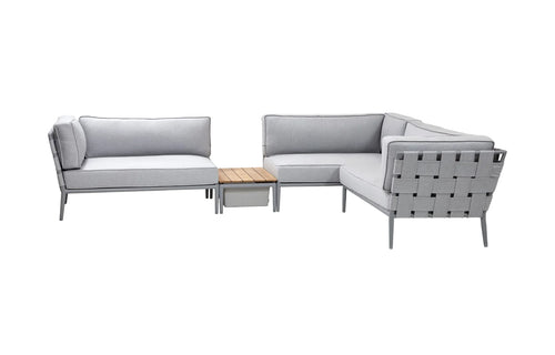 Conic Lounge Configuration 2 by Cane-Line - Light Grey/Light Grey.