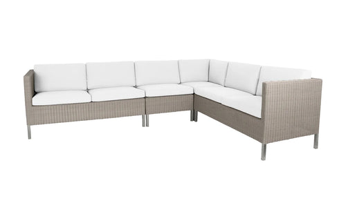 Connect Dining Lounge Configuration 10 by Cane-Line - Taupe/White.