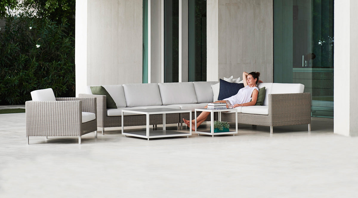 Connect Lounge Configuration 2 by Cane-Line, showing connect lounge configuration 2 in live shot.