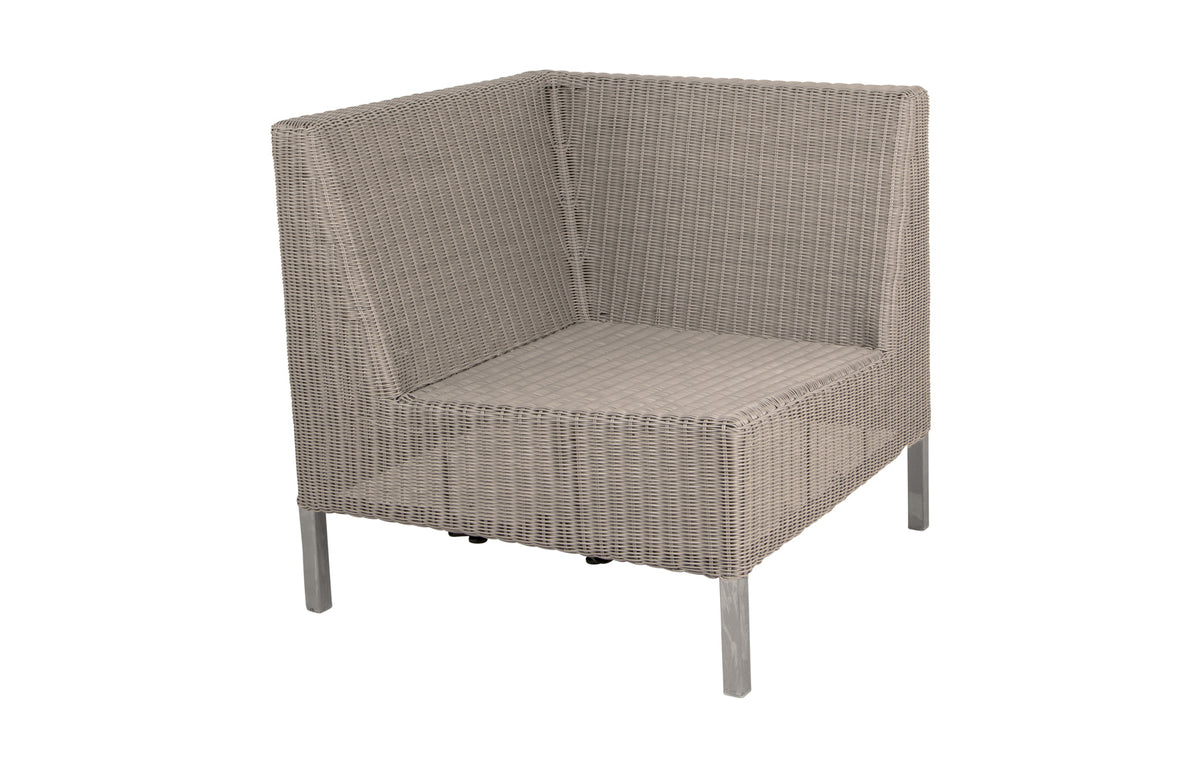 Connect Outdoor Dining Lounge by Cane-Line - Corner Module, No Cushion Set.