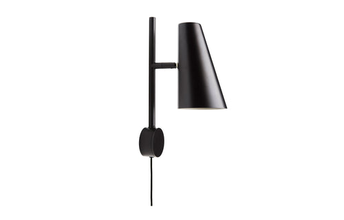 Cono Wall Lamp by Woud - Black Painted Metal.