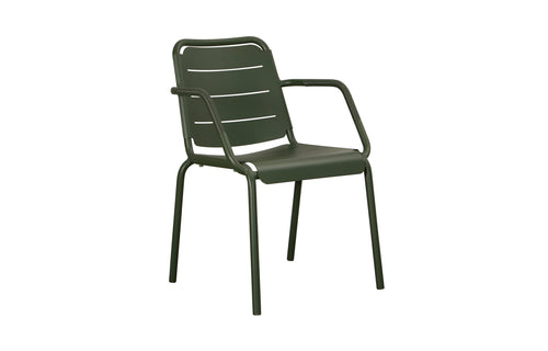 Copenhagen Armchair by Cane-Line - Dark Green Aluminum.