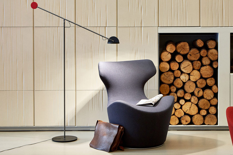 Copernica Lamp by Marset, showing copernica lamp in live shot.