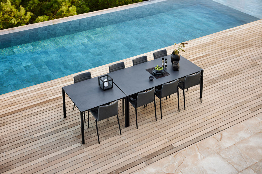 Core Chair by Cane-Line, showing core chairs in live shot.