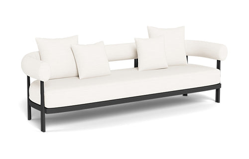 Cove Luxe Sofa by Harbour - Asteroid Aluminum, Blanco Panama.