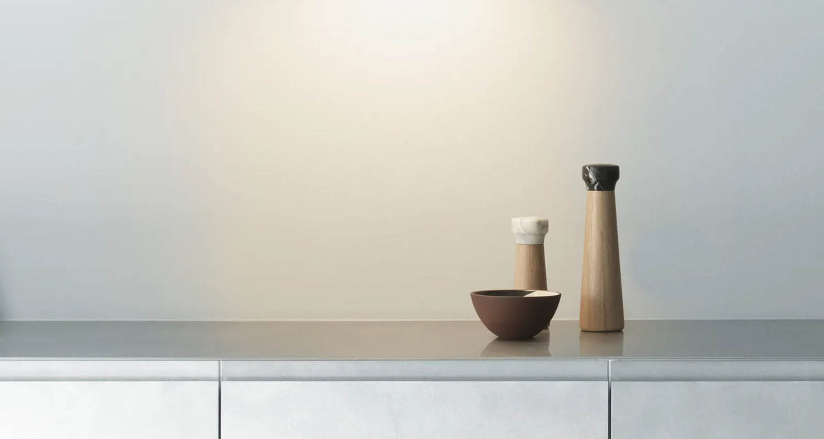 Craft Pepper Mill by Normann Copenhagen, showing craft pepper mill in live shot.
