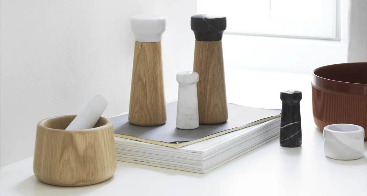 Craft Pepper Shaker by Normann Copenhagen, showing craft pepper shaker in live shot.
