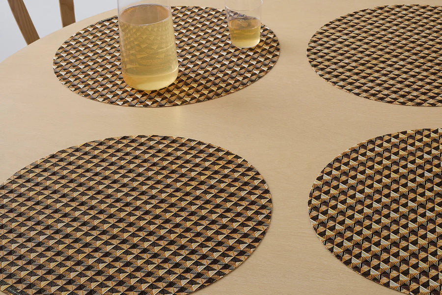 Crane Placemat by Chilewich, showing crane placemats in live shot.