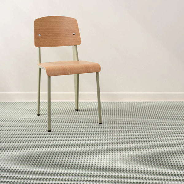 Crane Woven Floor Rug by Chilewich, showing crane woven floor rug in live shot.