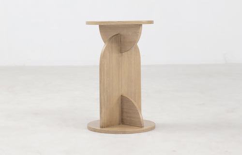 Crescent End Table by Sun at Six - Wheat Moso Bamboo.