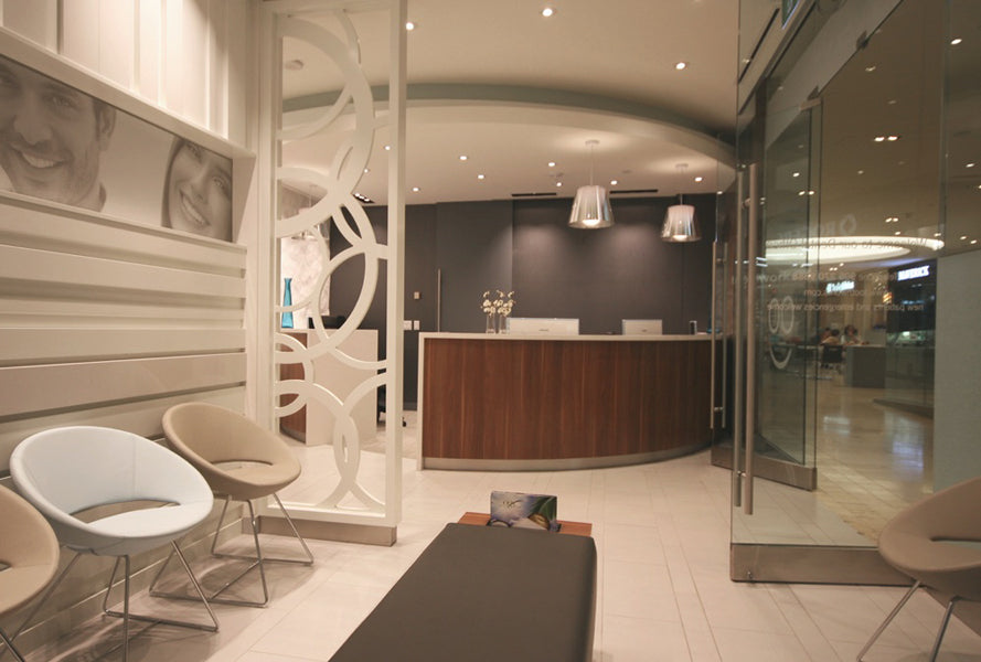 Crescent Wire Chair by SohoConcept, showing cresecent wire chairs in live shot.