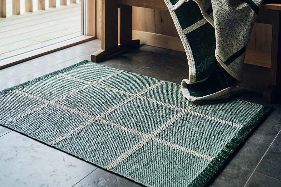CRISS POP Runner Rug by Pappelina, showing criss pop runner rug in live shot.