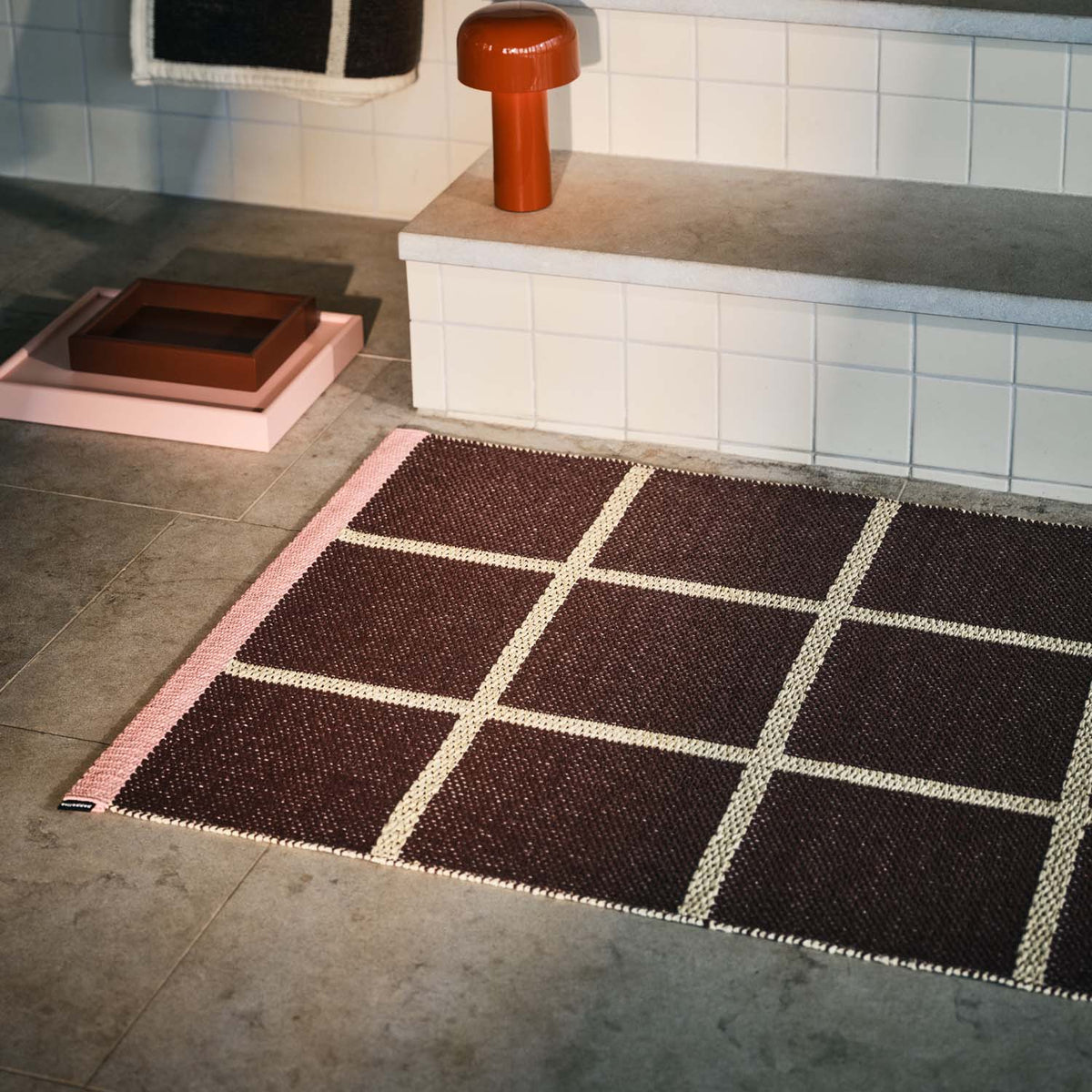 CRISS POP Runner Rug by Pappelina, showing criss pop runner rug in live shot.