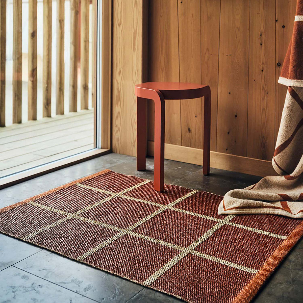 CRISS POP Runner Rug by Pappelina, showing criss pop runner rug in live shot.