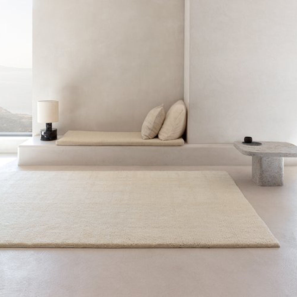 Crisscross 271.001.100 Hand Knotted Rug by Ligne Pure, showing crisscross 271.001.100 hand knotted rug in live shot.