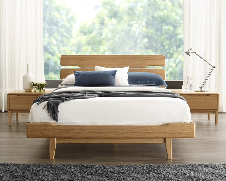 Currant Nightstand by Greenington, showing currant nightstands in live shot.