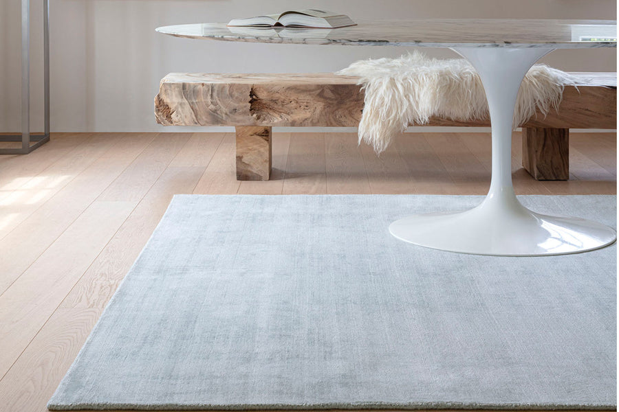 Current Hand Woven Rug by Ligne Pure, showing current hand woven rug in live shot.