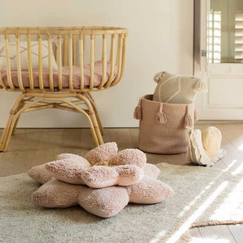Lazy Snail Cushion by Lorena Canals, showing lazy snail cushion in live shot.