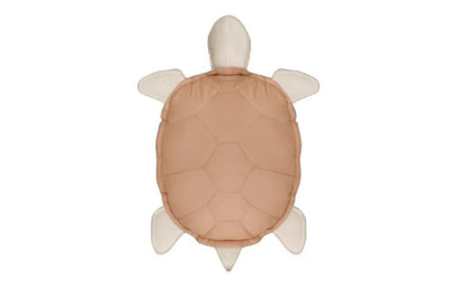 Sea Wonders Turtle Cushion by Lorena Canals, showing front view of sea wonders turtle cushion.