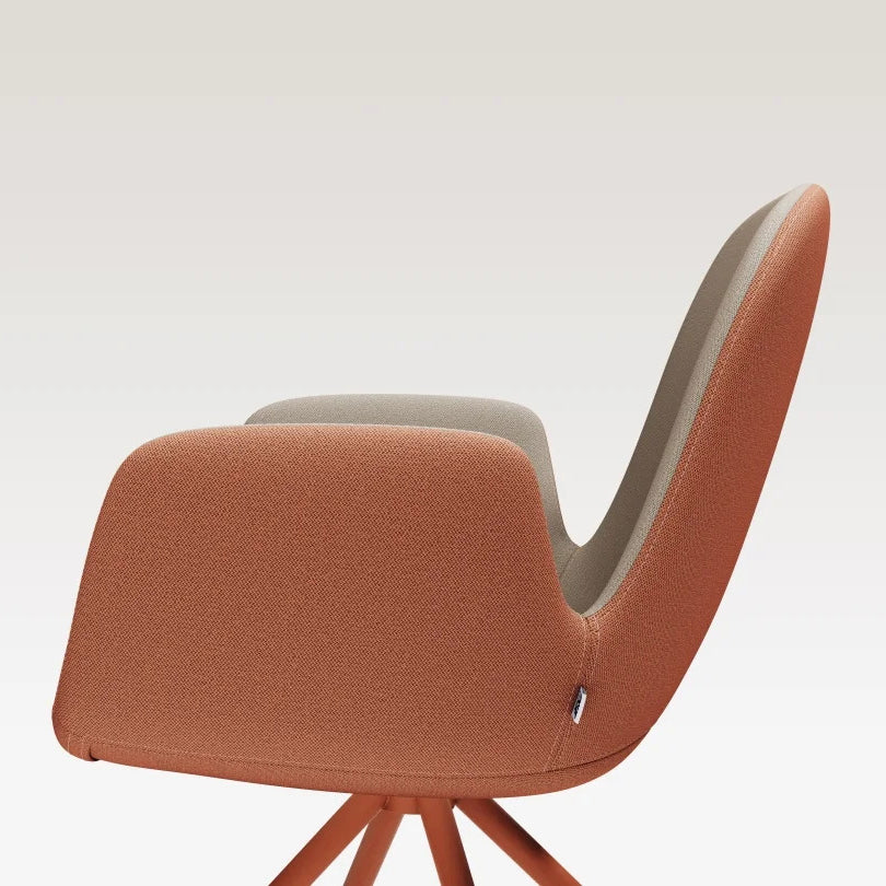 Daisy 4 Prongs Swivel Chair by B&T, showing closeup view of daisy 4 prongs swivel chair in live shot.