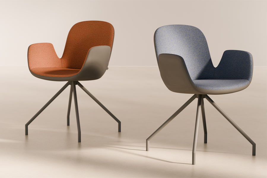 Daisy 4 Prongs Swivel Chair by B&T, showing daisy 4 prongs swivel chairs in live shot.