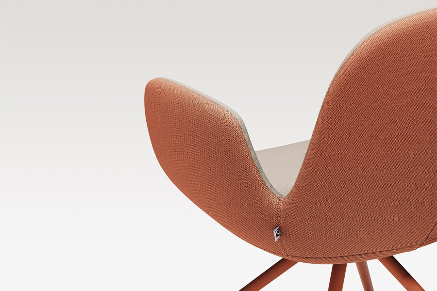 Daisy 4 Prongs Swivel Chair by B&T, showing closeup view of daisy 4 prongs swivel chair in live shot.